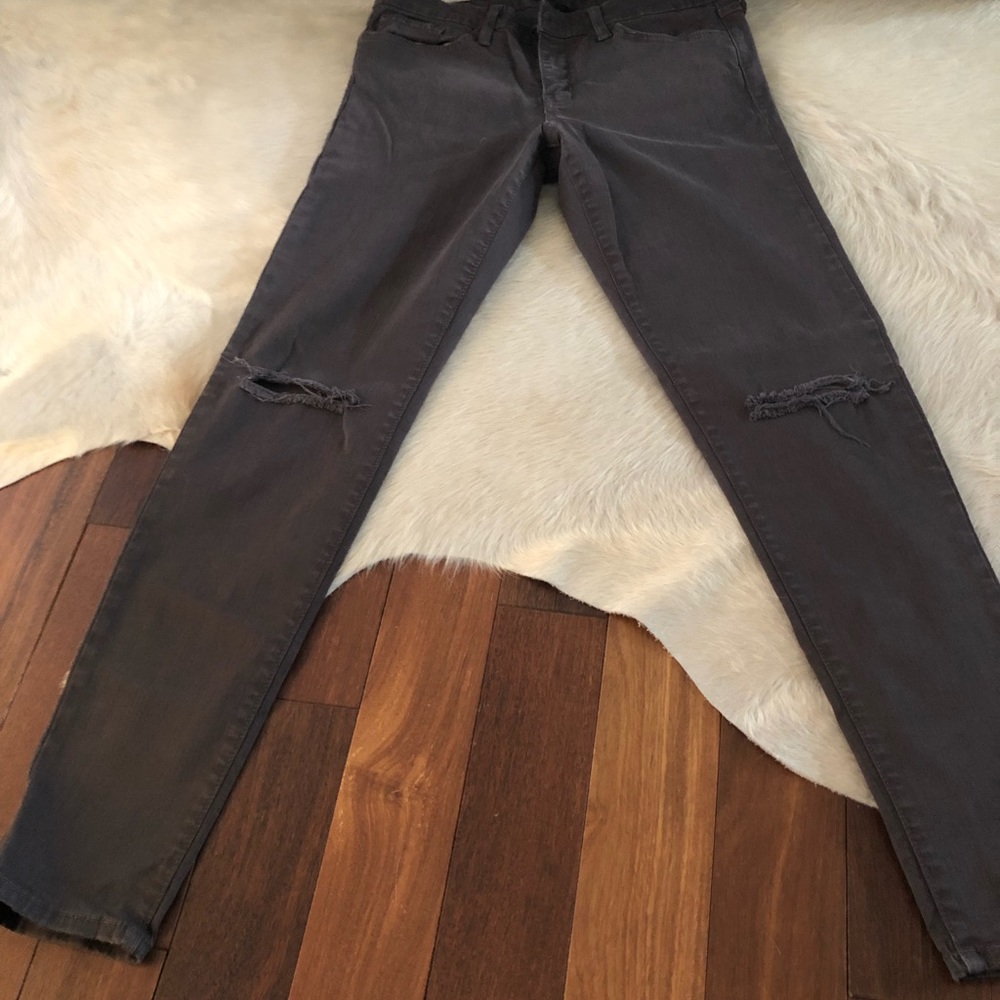 Flying Monkey distressed straight leg denim